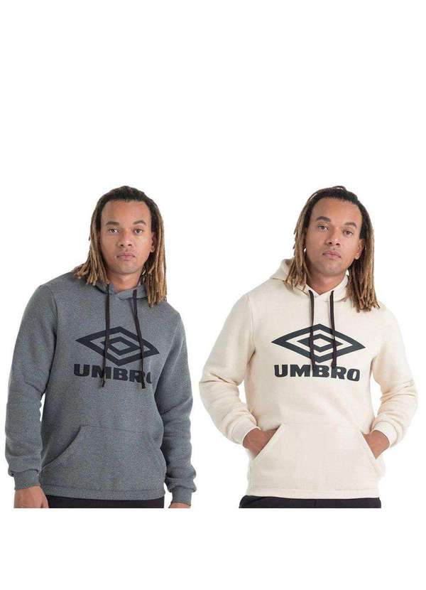 Umbro - Kit 2 Moletons Umbro Diamond Essential Masculino Cinza