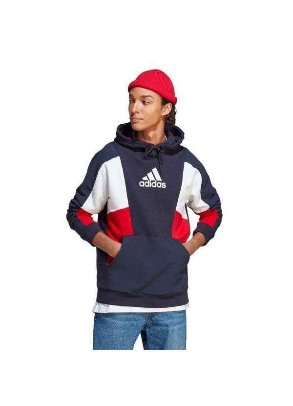 Adidas - Moletom Adidas Colorblock Masculino Azul