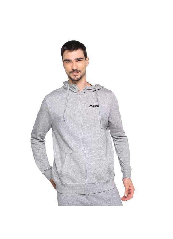 Mizuno - Moletom Mizuno Zipper Mzn Masculino Cinza