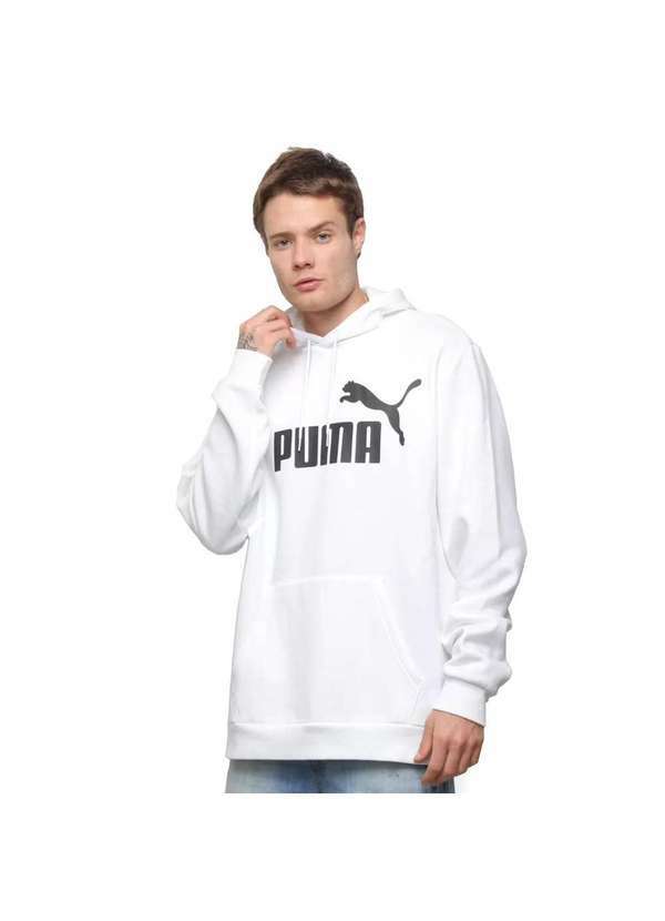 Puma - Moletom Puma Essentials Big Logo Hoodie Masculino Branco