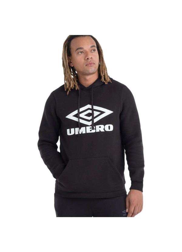 Moletom Umbro Diamond Essential C/Capuz Masculino Preto Esporte