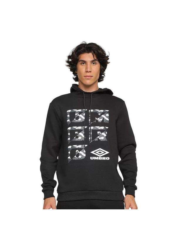 Umbro - Moletom Umbro Large Duo Camuflagem Masculino Preto