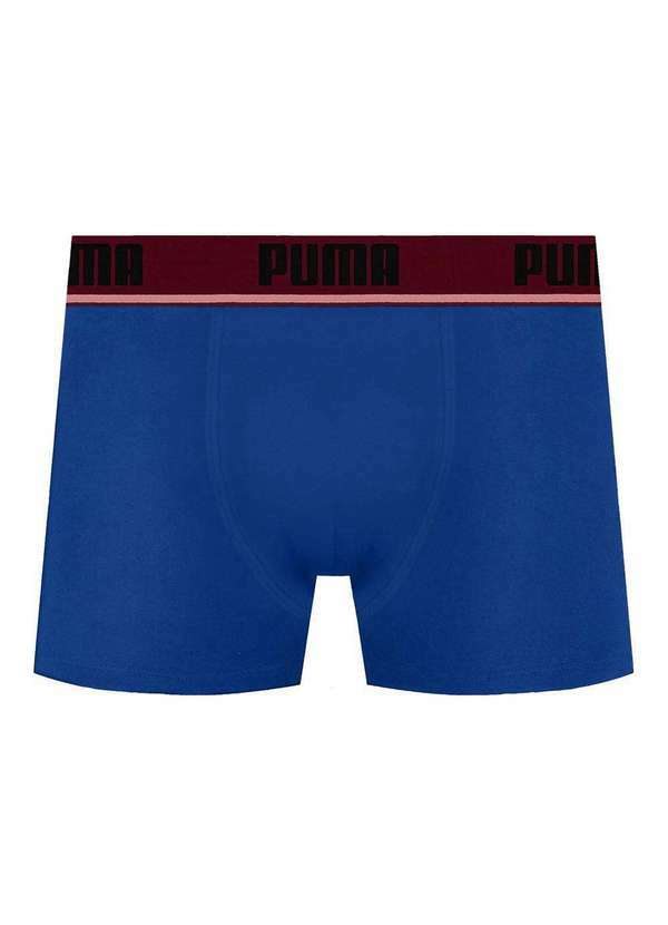 Puma - Cueca Boxer Puma Cotton Masculina Azul