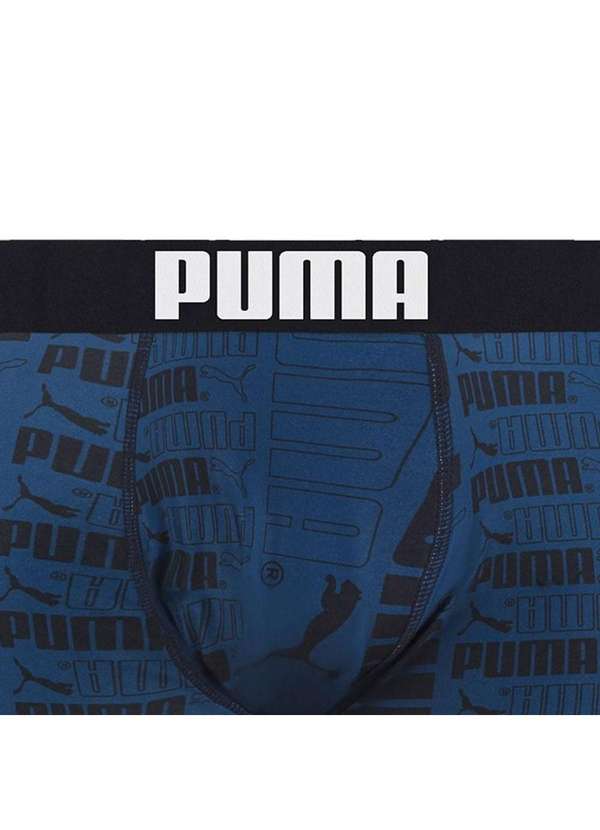Puma - Cueca Boxer Puma Microfibra Masculina Azul 2