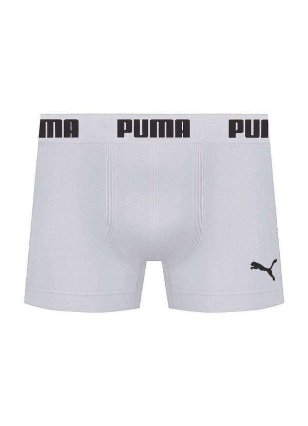 Puma - Cueca Boxer Puma sem Costura Masculina Branco