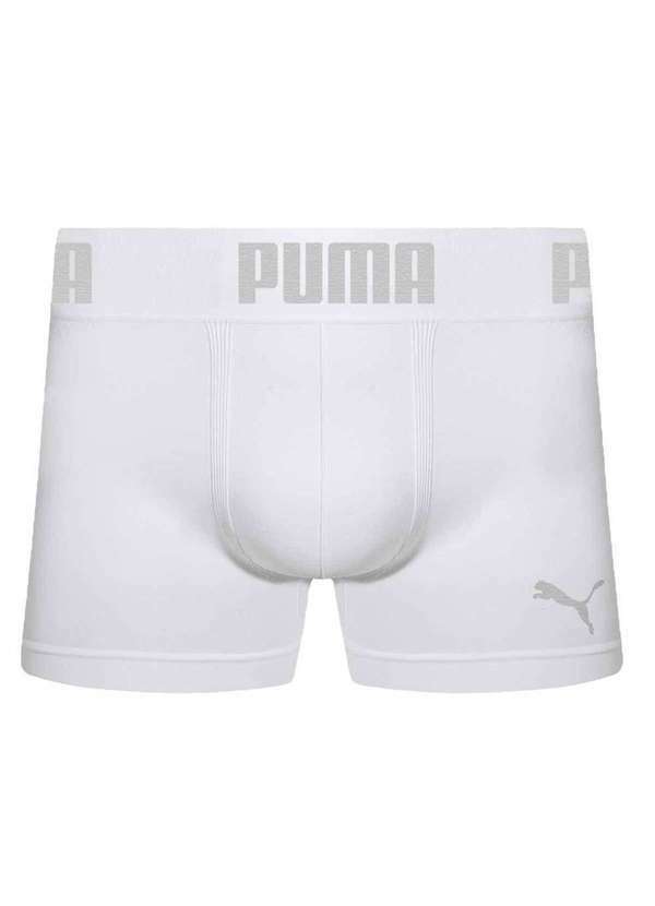 Puma - Cueca Boxer Puma sem Costura Masculina Branco
