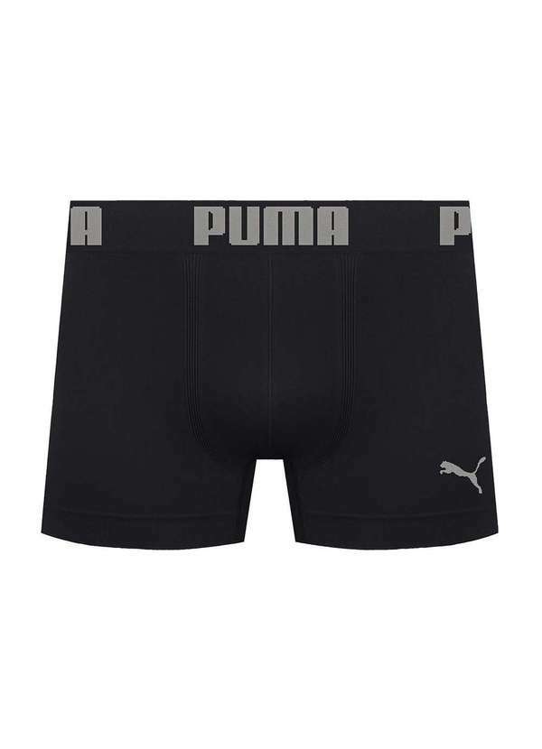 Puma - Cueca Boxer Puma sem Costura Masculina Preto
