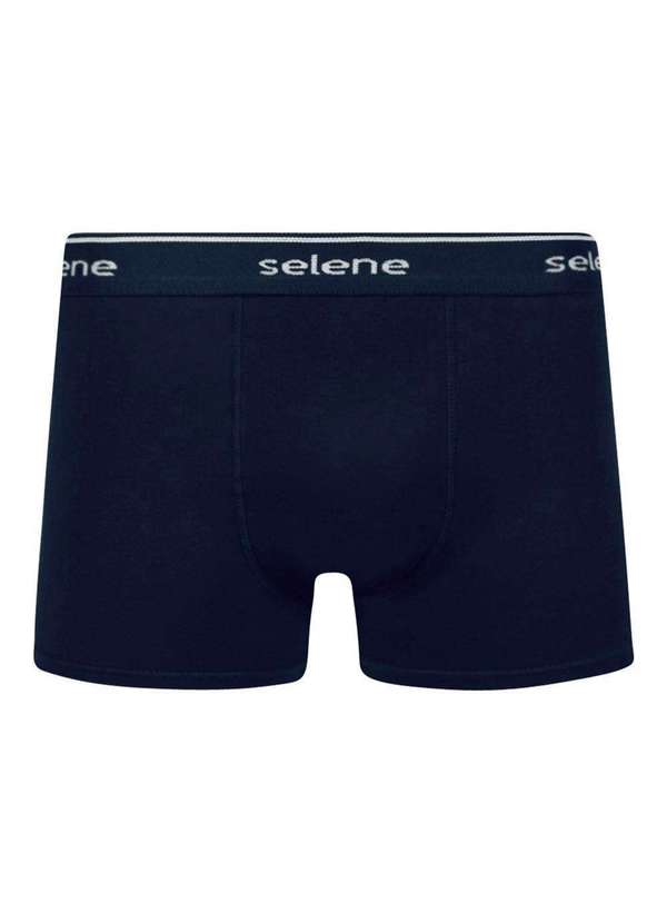 Selene - Cueca Boxer Selene Algodão Plus Size Masculina Azul