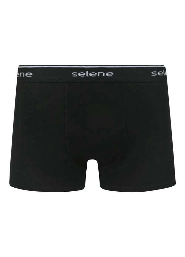 Selene - Cueca Boxer Selene Algodão Plus Size Masculina Preto