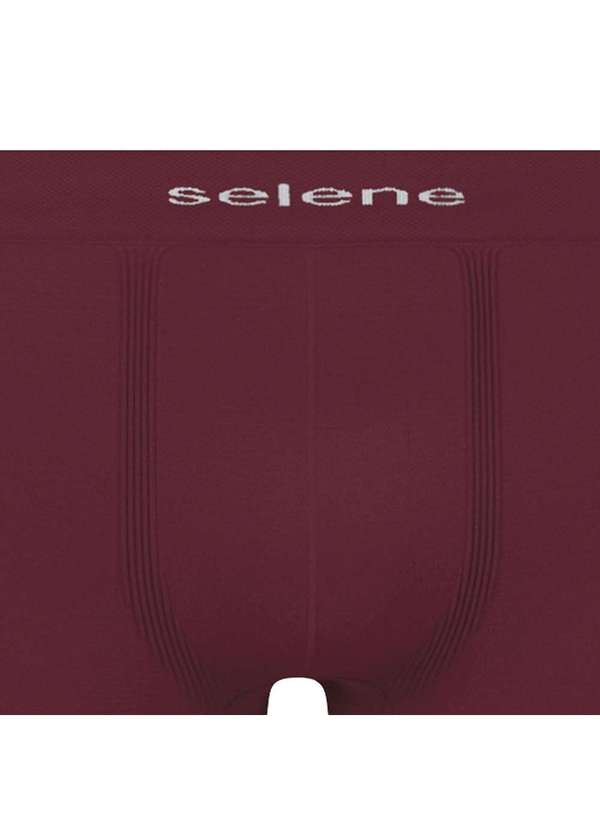 Selene - Cueca Boxer Selene sem Costura Masculina - Bordô Vermelho 2