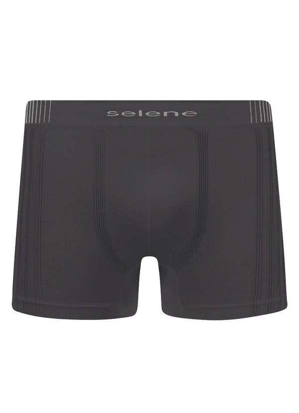 Selene - Cueca Boxer Selene sem Costura Masculina - Chumbo Cinza