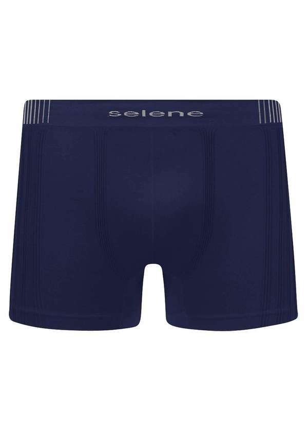 Selene - Cueca Boxer Selene sem Costura Masculina - Marinho Azul