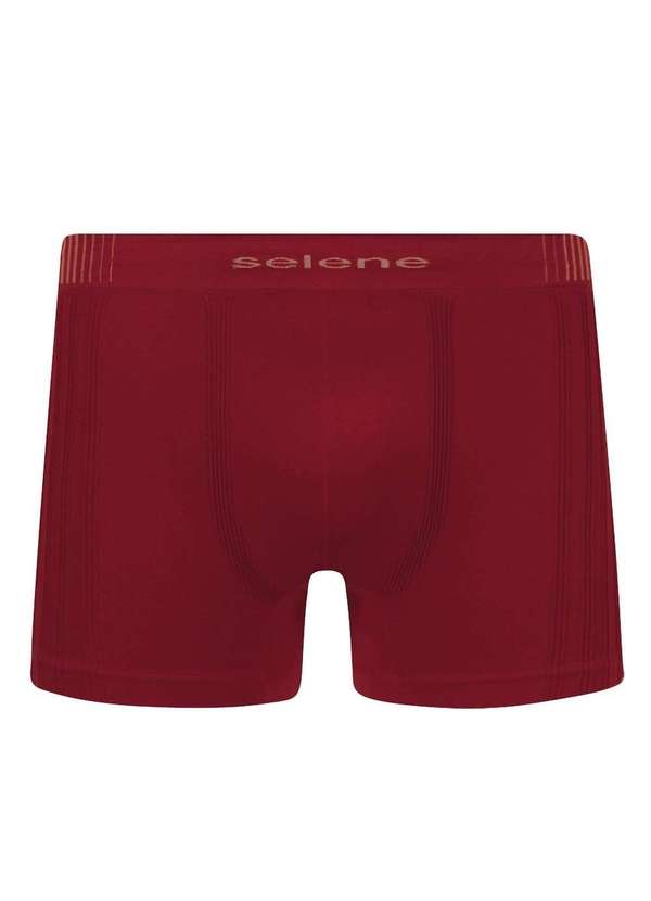 Selene - Cueca Boxer Selene sem Costura Masculina - Vermelho Vermelho