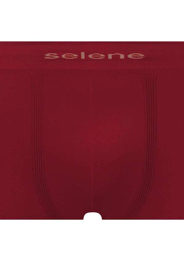 Selene - Cueca Boxer Selene sem Costura Masculina - Vermelho Vermelho 2