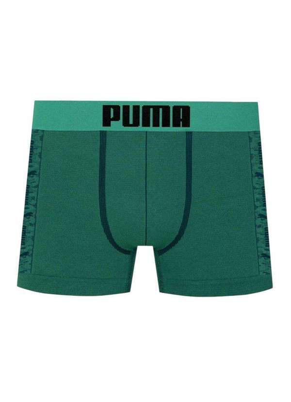 Puma - Cueca Puma Boxer sem Costura Masculina Verde
