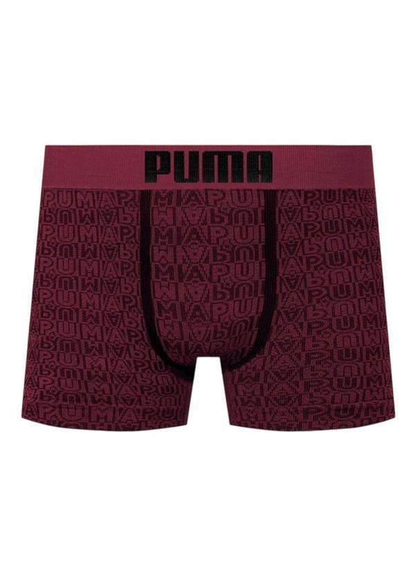 Puma - Cueca Puma Boxer sem Costura Masculina Vermelho