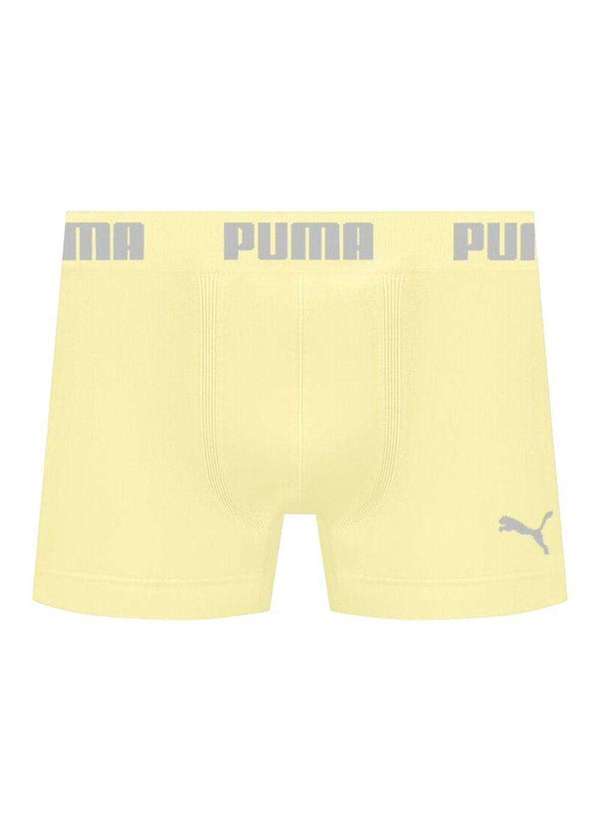 Puma - Cueca Puma Boxer sem Costura Masculina Amarelo