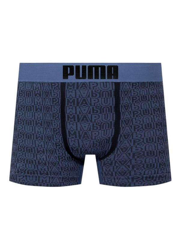 Puma - Cueca Puma Boxer sem Costura Masculina Azul