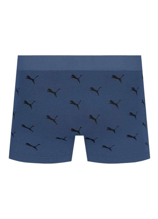 Puma - Cueca Puma Boxer sem Costura Masculina Azul 2