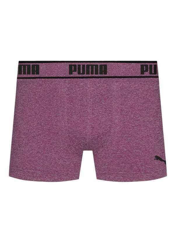 Puma - Cueca Puma Boxer sem Costura Masculina Roxo