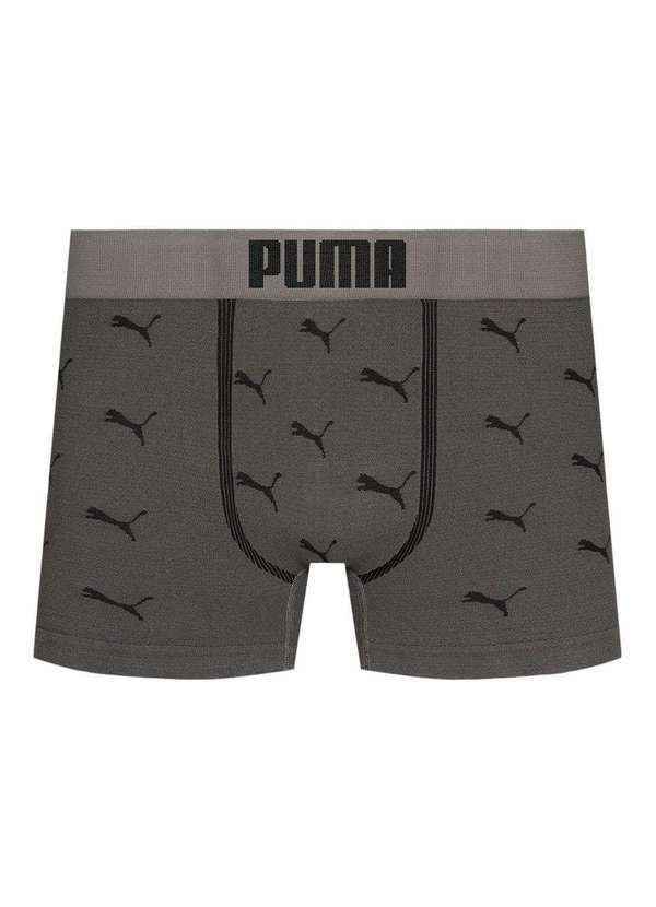 Puma - Cueca Puma Boxer sem Costura Masculina Cinza
