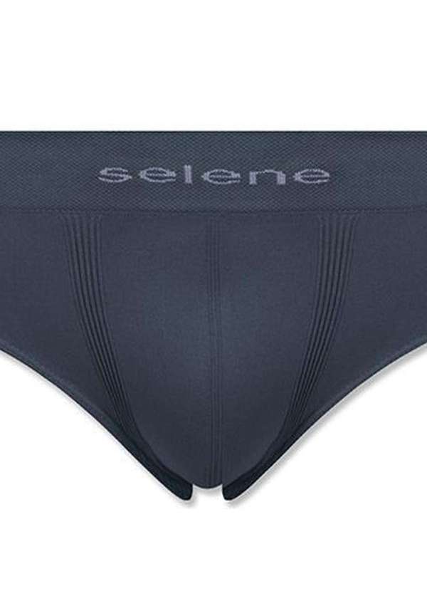 Selene - Cueca Slip Selene sem Costura Cinza 2