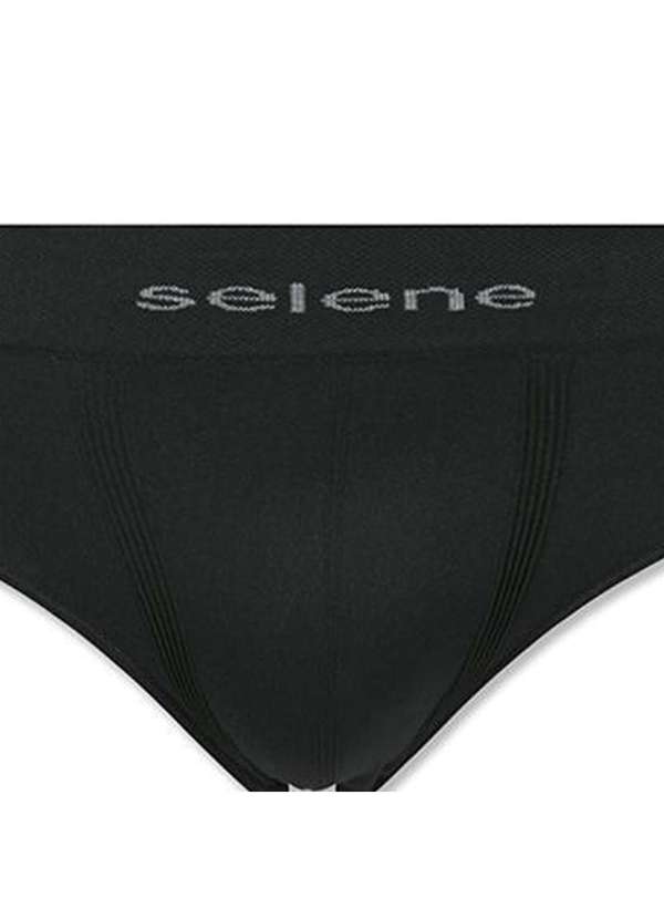 Selene - Cueca Slip Selene sem Costura Preto 2
