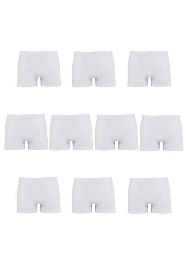 Reebok - Kit 10 Cuecas Boxer Reebok Classic Masculina Branco 2