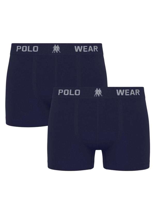 Polo Wear - Kit 2 Cuecas Boxer Polo Wear Masculina Azul