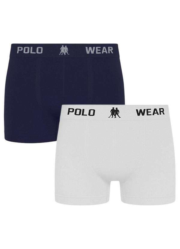 Polo Wear - Kit 2 Cuecas Boxer Polo Wear Masculina Azul