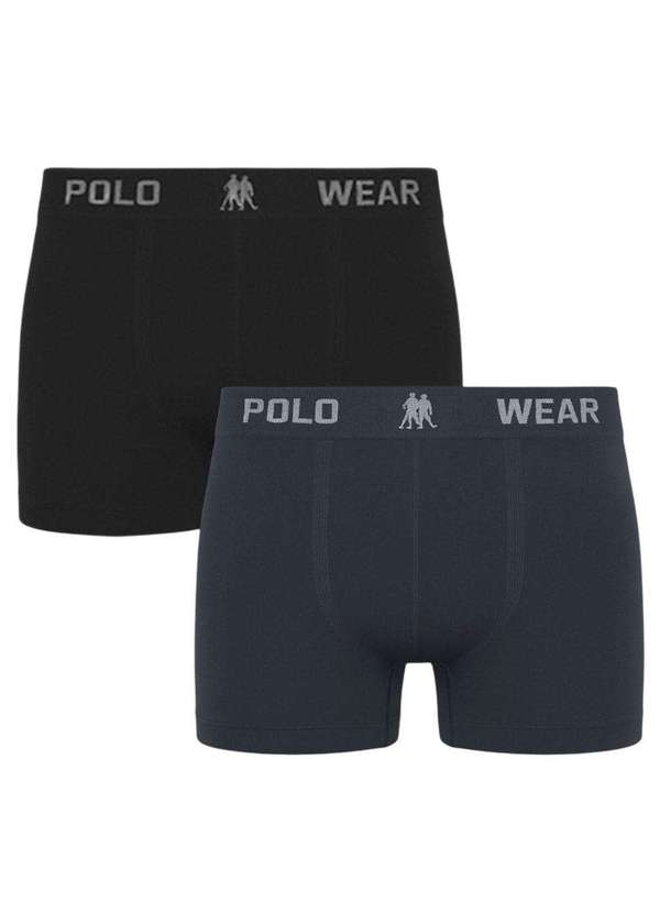 Polo Wear - Kit 2 Cuecas Boxer Polo Wear Masculina Cinza