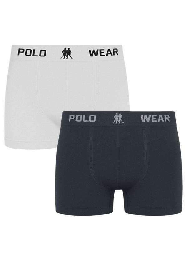 Polo Wear - Kit 2 Cuecas Boxer Polo Wear Masculina Branco