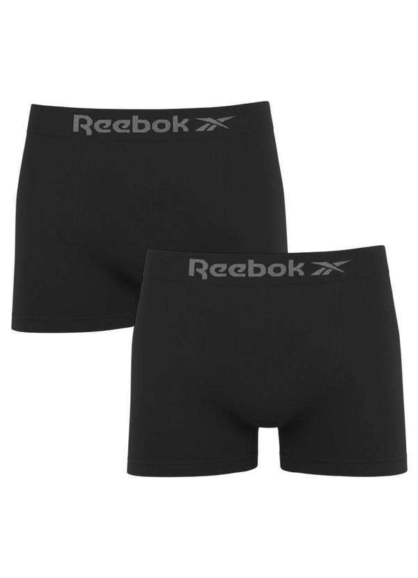 Reebok - Kit 2 Cuecas Boxer Reebok Classic Masculina Preto