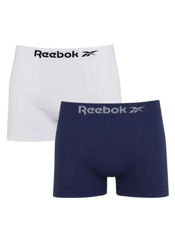 Reebok - Kit 2 Cuecas Boxer Reebok Classic Masculina Branco