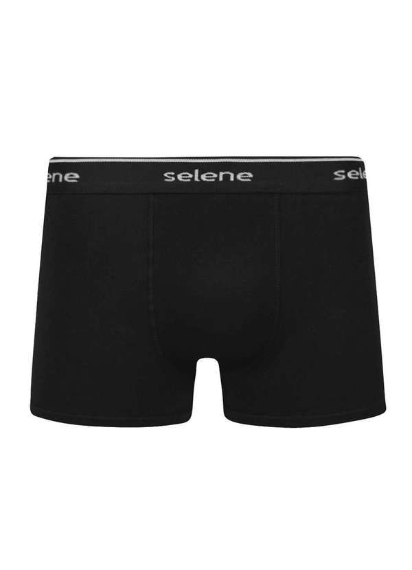 Selene - Kit 2 Cuecas Boxer Selene Algodão Masculino Preto 2