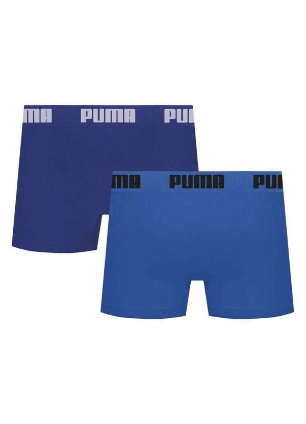 Puma - Kit 2 Cuecas Puma Boxer sem Costura Masculina Azul 2
