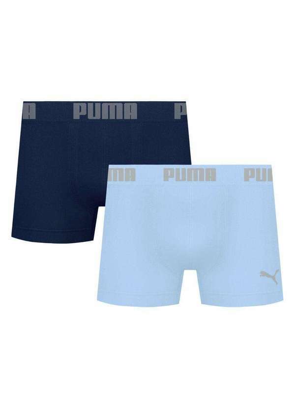 Puma - Kit 2 Cuecas Puma Boxer sem Costura Masculina Multicores