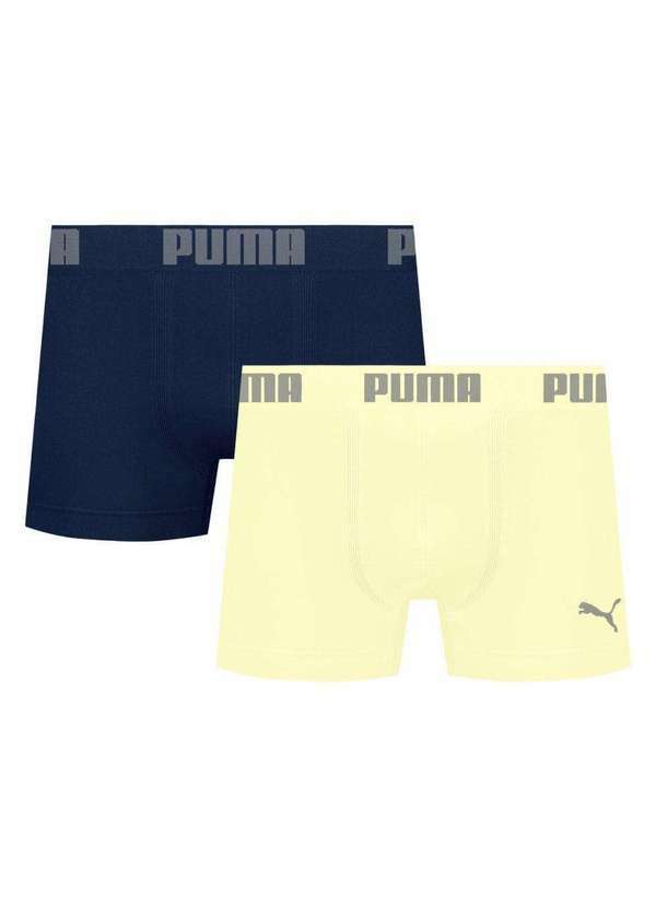 Puma - Kit 2 Cuecas Puma Boxer sem Costura Masculina Multicores