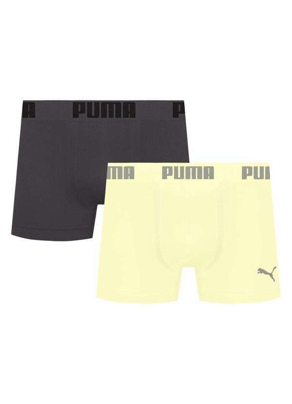 Puma - Kit 2 Cuecas Puma Boxer sem Costura Masculina Multicores