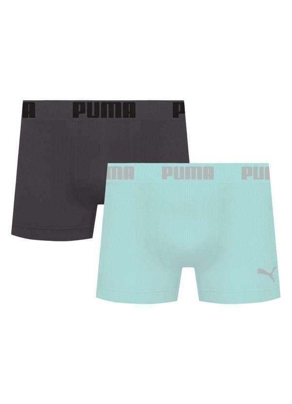 Puma - Kit 2 Cuecas Puma Boxer sem Costura Masculina Multicores