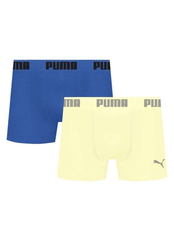 Puma - Kit 2 Cuecas Puma Boxer sem Costura Masculina Multicores