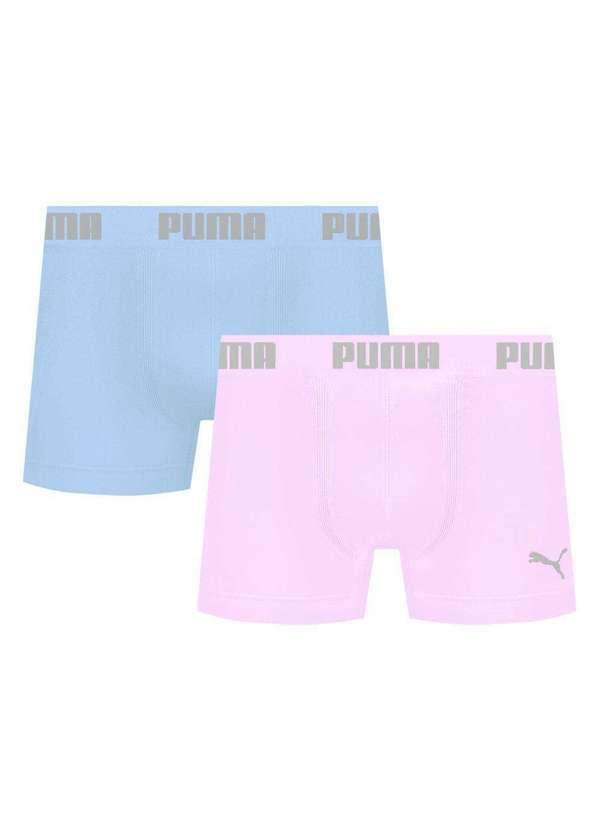 Puma - Kit 2 Cuecas Puma Boxer sem Costura Masculina Multicores