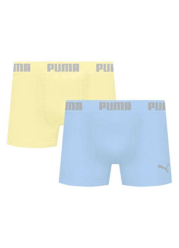 Puma - Kit 2 Cuecas Puma Boxer sem Costura Masculina Multicores