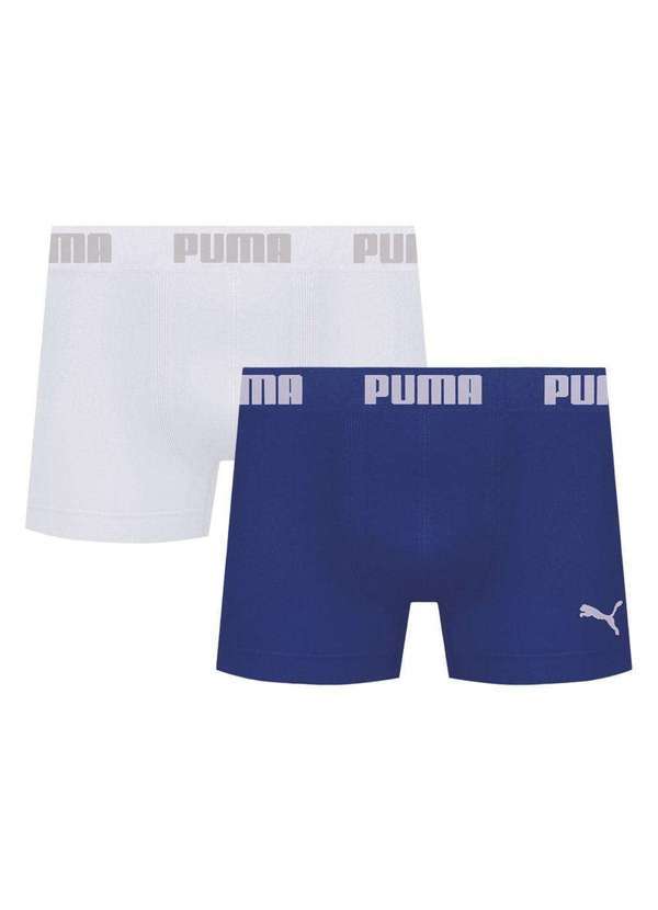Puma - Kit 2 Cuecas Puma Boxer sem Costura Masculina Multicores