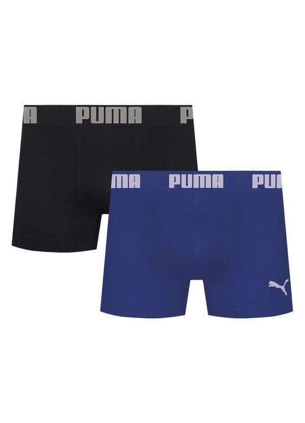 Puma - Kit 2 Cuecas Puma Boxer sem Costura Masculina Multicores
