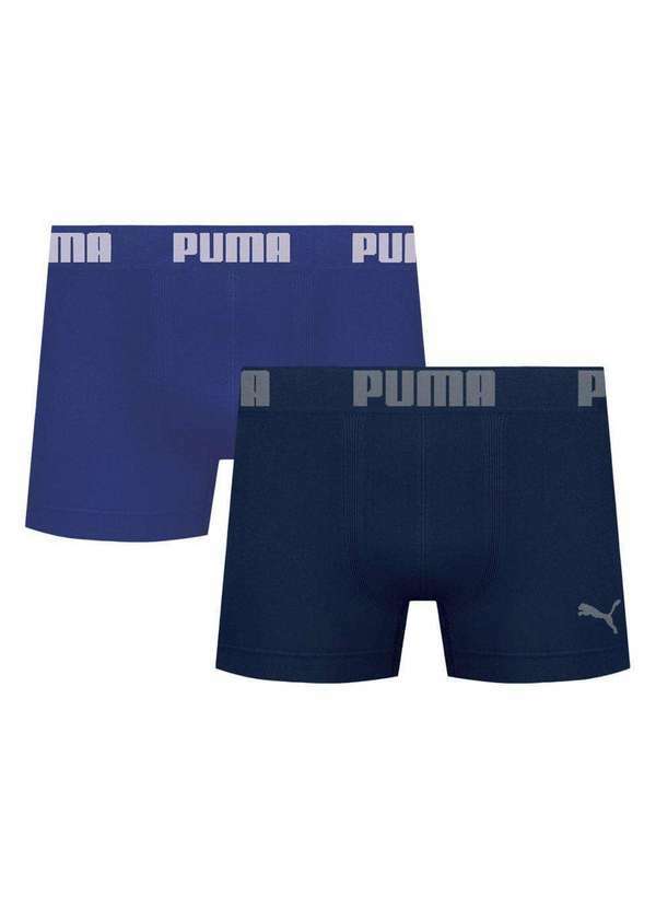 Puma - Kit 2 Cuecas Puma Boxer sem Costura Masculina Multicores