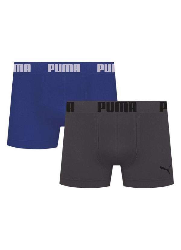Puma - Kit 2 Cuecas Puma Boxer sem Costura Masculina Multicores