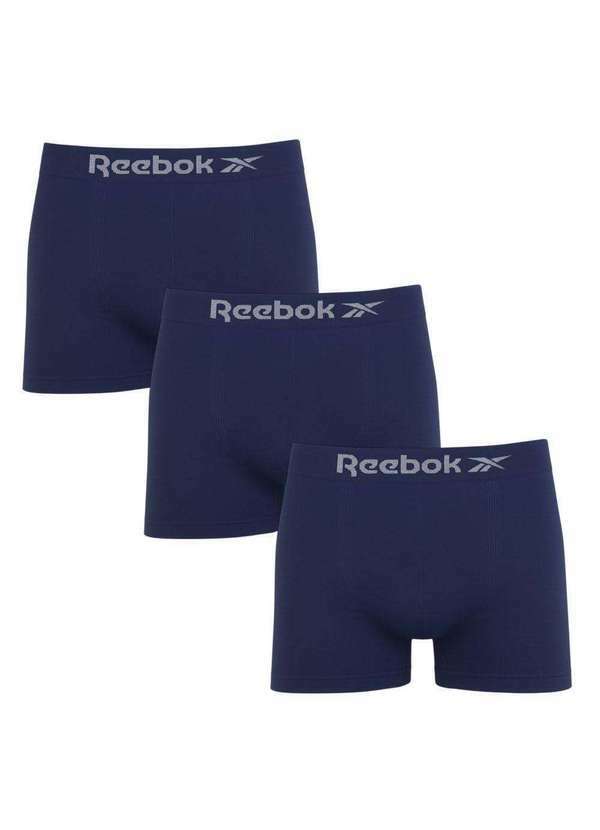 Reebok - Kit 3 Cuecas Boxer Reebok Classic Masculina Azul