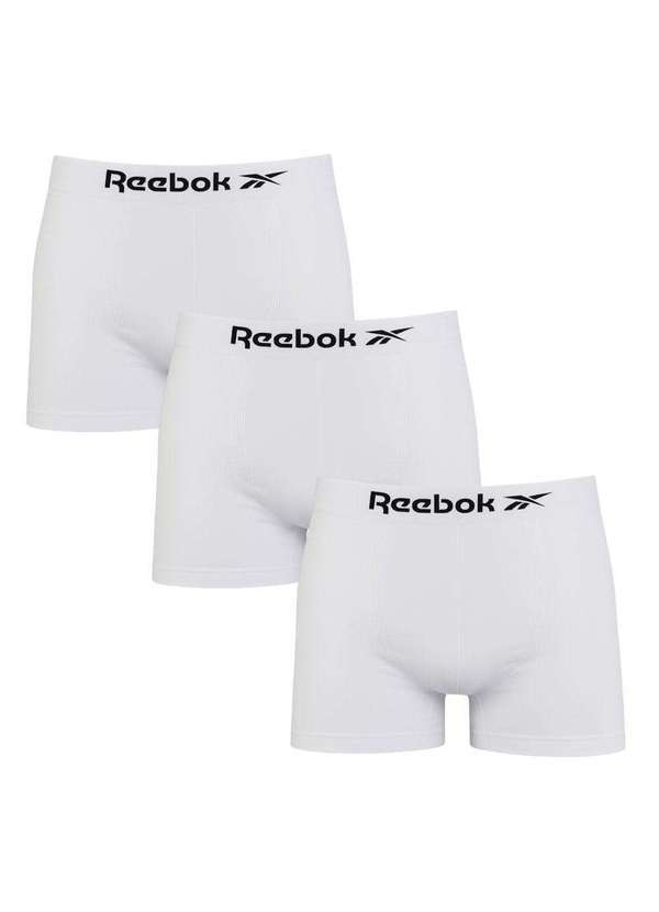 Reebok - Kit 3 Cuecas Boxer Reebok Classic Masculina Branco