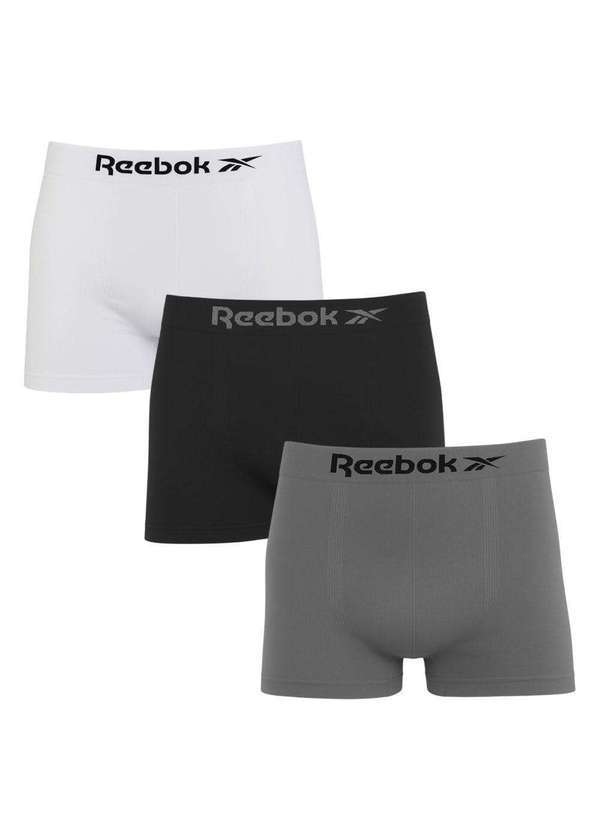 Reebok - Kit 3 Cuecas Boxer Reebok Classic Masculina Preto